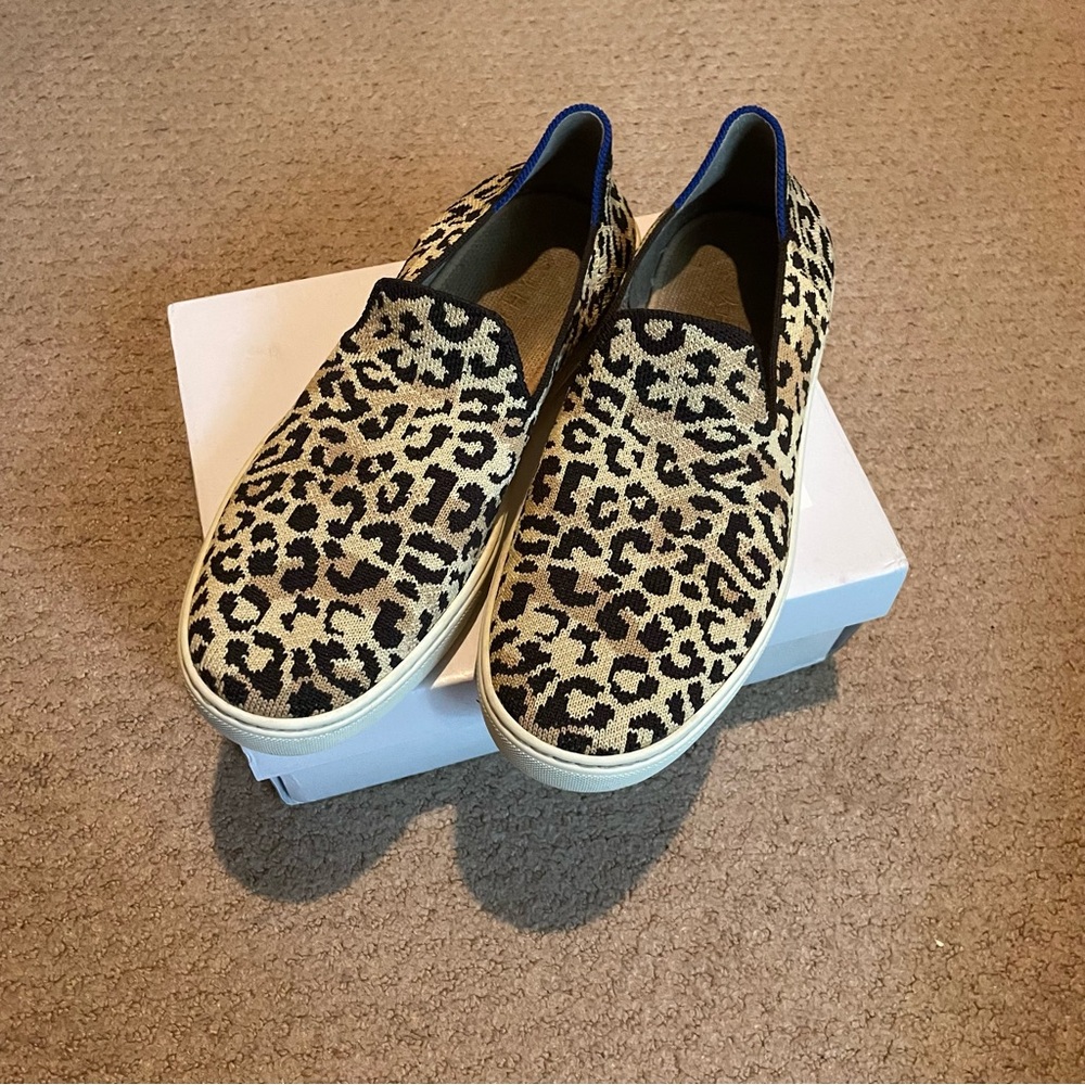Rothy’s Leopard Print Slip-On Sneakers